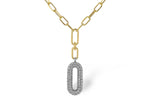 Allison Kaufman Diamond Necklace in 14K Yellow & White Gold, 0.96 ctw