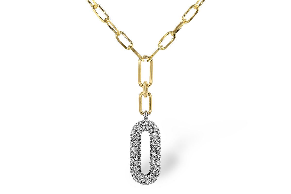 Allison Kaufman Diamond Necklace in 14K Yellow & White Gold, 0.96 ctw