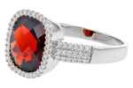 Allison Kaufman Garnet & Diamond Ring in 14K White Gold, 3.43 ctw, alternate view