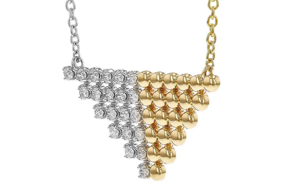 Allison Kaufman Diamond Necklace in 14K Yellow & White Gold, 0.37 ctw, alternate view