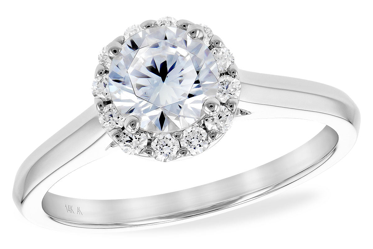 Allison Kaufman Diamond Engagement Ring Semi-Mount in 14K White Gold, 0.19 ctw (LR113-19)