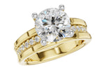 Allison Kaufman Diamond Engagement Ring Semi-Mount in 14K Yellow Gold, 0.27 ctw