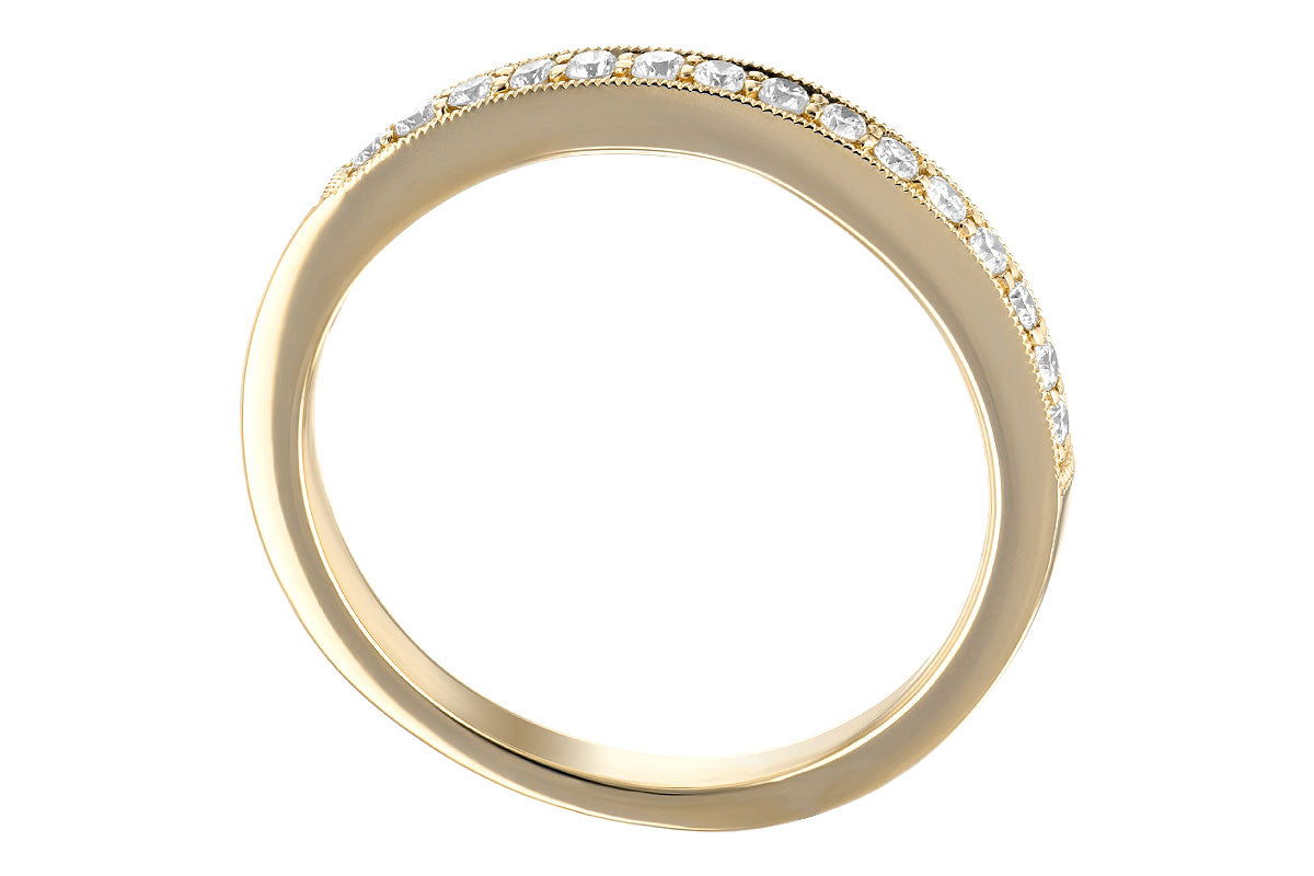 Allison Kaufman Diamond Wedding Band in 14K Yellow Gold, 0.19 ctw (W1744), alternate view