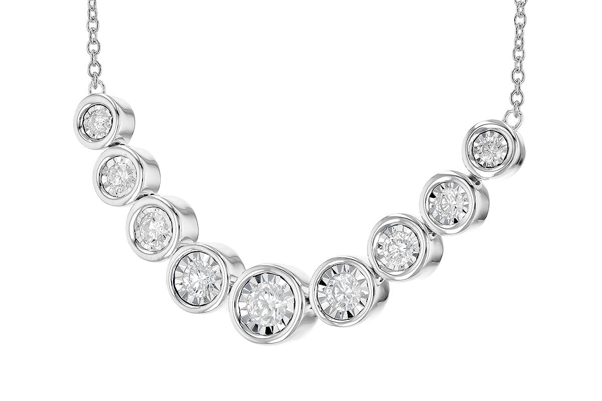 Allison Kaufman Diamond Necklace in 14K White Gold, 1.00 ctw (N8240), alternate view