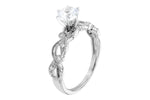 Allison Kaufman Diamond Engagement Ring Semi-Mount in 14K White Gold, 0.06 ctw (L7752), alternate view