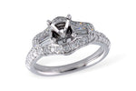 Allison Kaufman Diamond Engagement Ring Semi-Mount in 14K White Gold, 0.72 ctw (L7230)