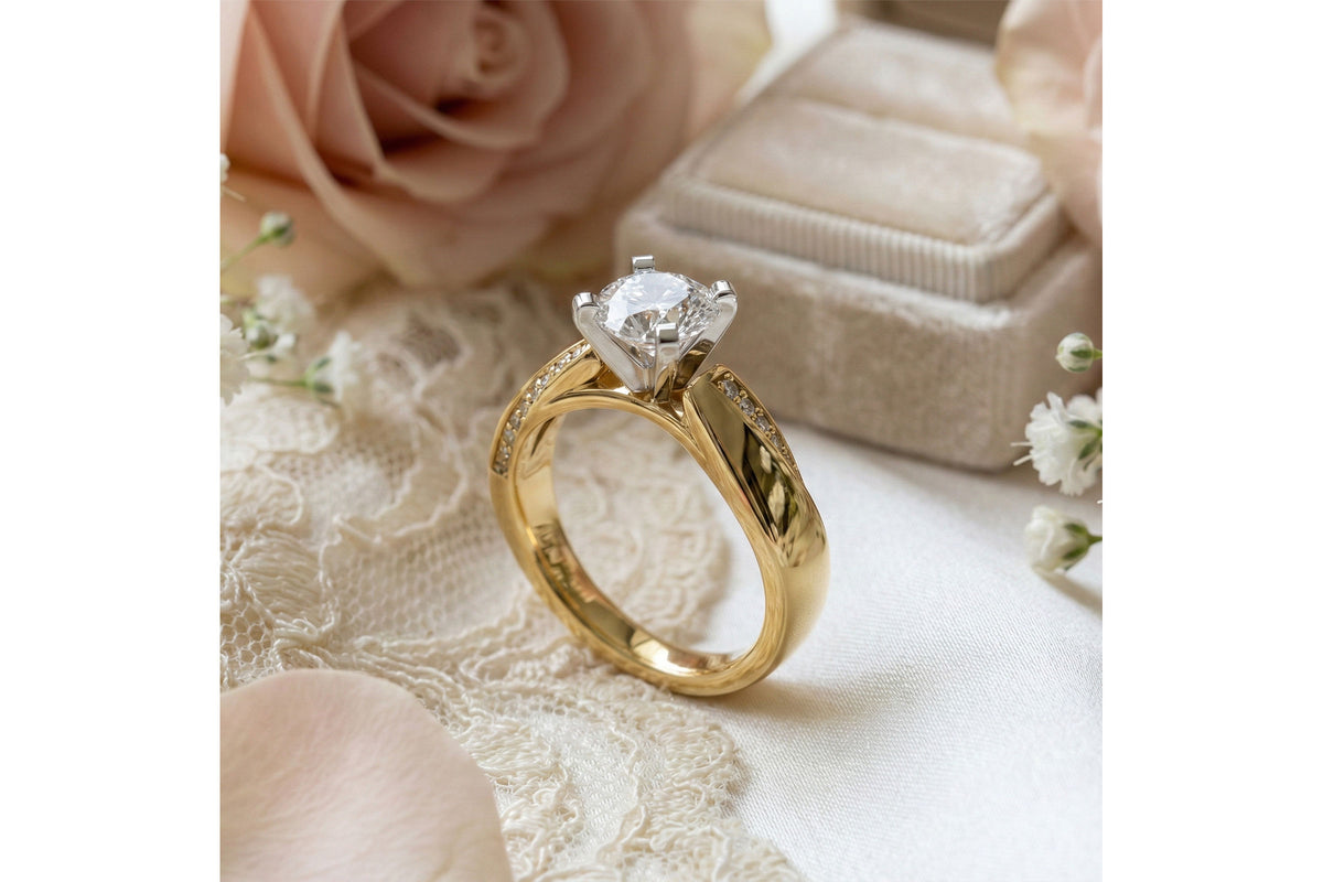 Allison Kaufman Diamond Engagement Ring Semi-Mount in 14K White Gold, 0.12 ctw (L7940), alternate view