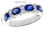 Allison Kaufman Sapphire & Diamond Wedding Band in 14K White Gold, 1.90 ctw (W2295), alternate view