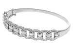 Allison Kaufman Baguette Diamond Bangle Bracelet in 14K White Gold, 1.35 ctw, alternate view