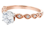 Allison Kaufman Diamond Engagement Ring Semi-Mount in 14K Rose Gold, 0.11 ctw (L7742), alternate view