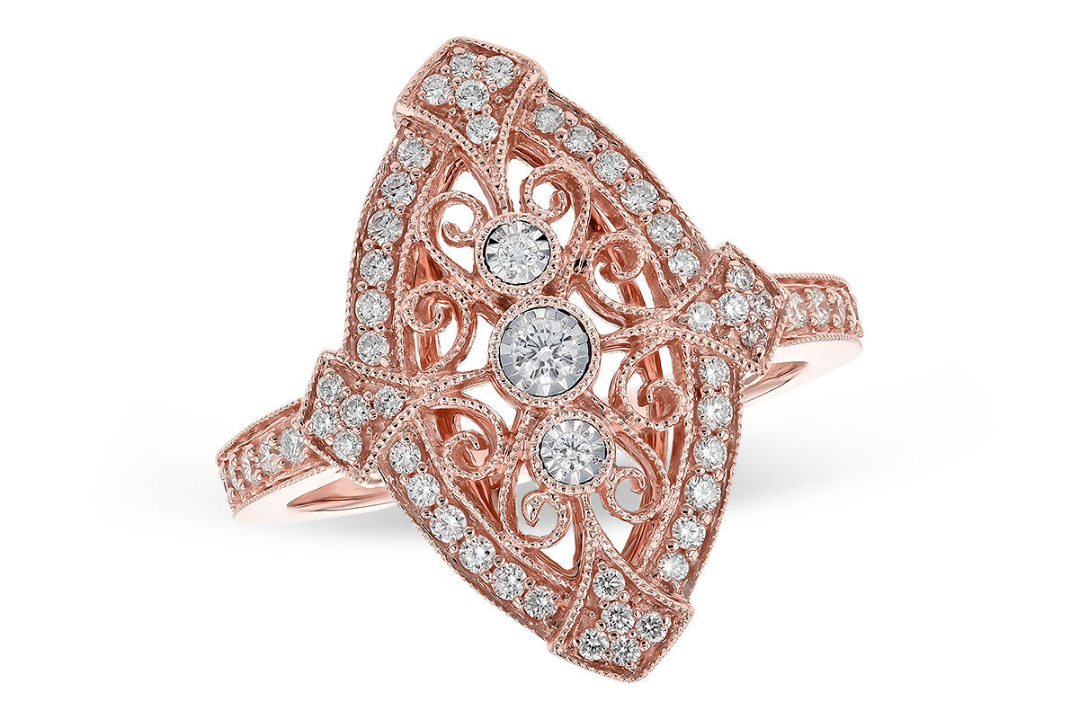 Allison Kaufman Diamond Ring in 14K Rose Gold, 0.40 ctw (D5806)