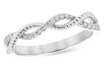 Allison Kaufman Diamond Wedding Band in 14K White Gold, 0.12 ctw (W2389)