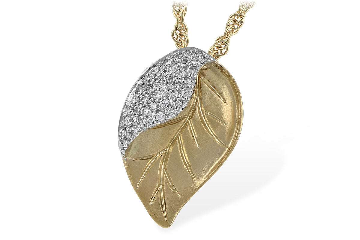 Allison Kaufman Diamond Necklace in 14K Yellow & White Gold, 0.13 ctw