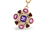 Allison Kaufman Multi-Gemstone & Diamond Necklace in 14K Yellow Gold, 2.82 ctw