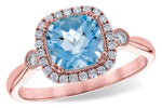 Allison Kaufman Aquamarine & Diamond Ring in 14K Rose Gold, 1.40 ctw