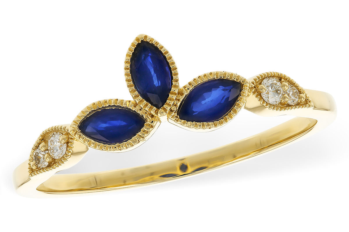 Allison Kaufman Sapphire & Diamond Band Enhancer in 14K Yellow Gold, 0.38 ctw