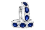 Allison Kaufman Sapphire & Diamond Earrings in 14K White Gold, 1.55 ctw, alternate view
