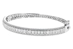 Allison Kaufman Diamond Bangle Bracelet in 14K White Gold, 5.30 ctw, alternate view