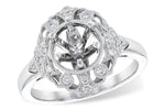 Allison Kaufman Diamond Engagement Ring Semi-Mount in 14K White Gold, 0.15 ctw (L7788)