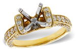 Allison Kaufman Diamond Engagement Ring Semi-Mount in 14K Yellow Gold, 1.00 ctw (L7910)