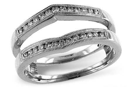 Allison Kaufman Diamond Ring Guard in 14K White Gold, 0.25 ctw (W1747)