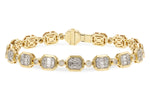 Allison Kaufman Baguette Diamond Bracelet in 14K Yellow Gold, 1.30 ctw