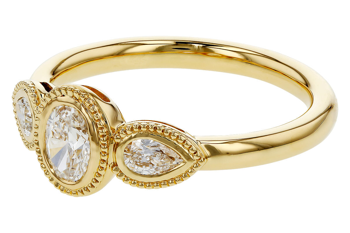 Allison Kaufman Fancy-Cut Diamond Ring in 14K Yellow Gold, 0.60 ctw, alternate view