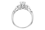 Allison Kaufman Diamond Engagement Ring Semi-Mount in 14K White Gold, 0.05 ctw, alternate view
