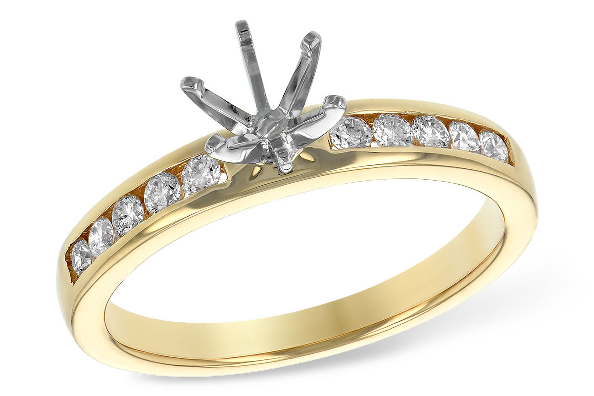 Allison Kaufman Diamond Engagement Ring Semi-Mount in 14K Yellow Gold, 0.26 ctw (LR828-26)