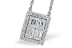 Allison Kaufman Diamond Necklace in 14K White Gold, 1.15 ctw