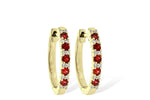 Allison Kaufman Ruby & Diamond Earrings in 14K Yellow Gold, 0.55 ctw