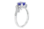 Allison Kaufman Tanzanite & Diamond Ring in 14K White Gold, 1.30 ctw, alternate view