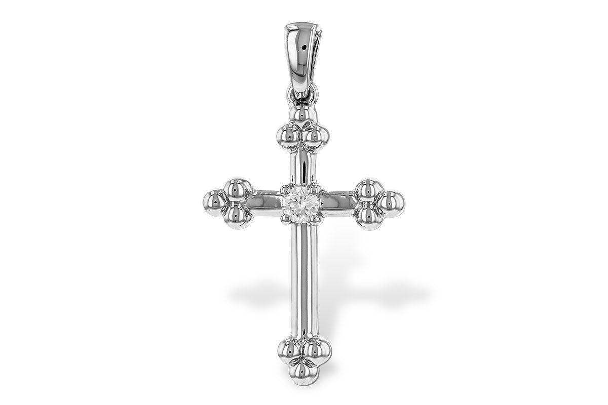 Allison Kaufman Diamond Pendant in 14K White Gold, 0.05 ctw (P6551)