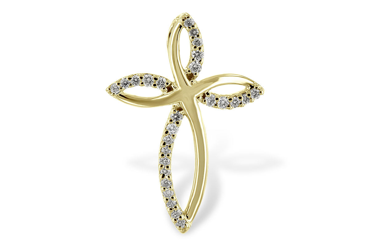 Allison Kaufman Diamond Pendant in 14K Yellow Gold, 0.12 ctw (P7101)