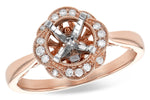 Allison Kaufman Diamond Engagement Ring Semi-Mount in 14K Rose Gold, 0.12 ctw (L7793)