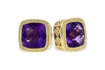 Allison Kaufman Amethyst Earrings in 14K Yellow Gold, 1.70 ctw