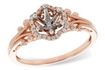 Allison Kaufman Diamond Engagement Ring Semi-Mount in 14K Rose Gold, 0.08 ctw (L7865)