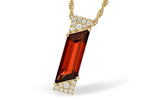 Allison Kaufman Garnet & Diamond Necklace in 14K Yellow Gold, 2.25 ctw