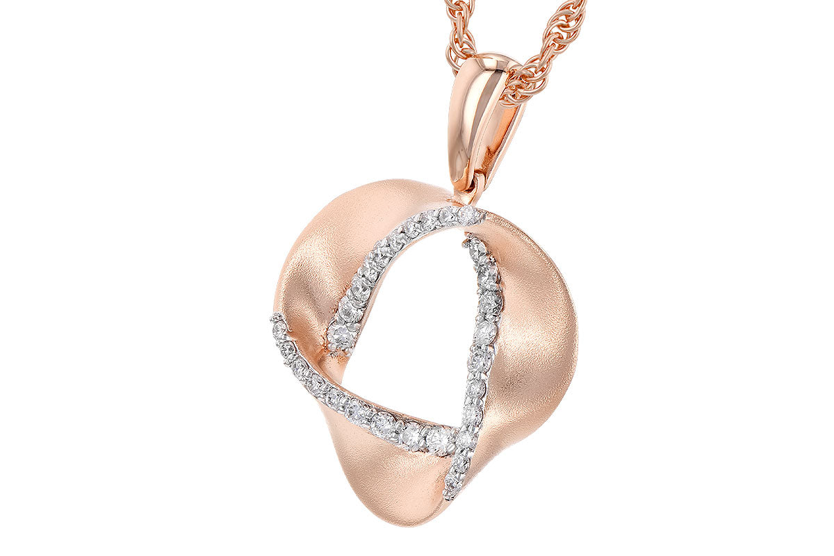 Allison Kaufman Diamond Necklace in 14K Rose Gold, 0.20 ctw (N8340), alternate view
