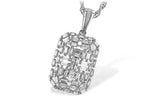 Allison Kaufman Baguette Diamond Necklace in 14K White Gold, 0.60 ctw