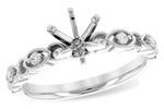 Allison Kaufman Diamond Engagement Ring Semi-Mount in 14K White Gold, 0.07 ctw (L7787)
