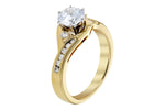 Allison Kaufman Diamond Engagement Ring Semi-Mount in 14K Yellow Gold, 0.24 ctw (L7577), alternate view