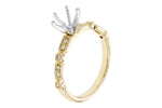 Allison Kaufman Diamond Engagement Ring Semi-Mount in 14K Yellow Gold, 0.12 ctw (L7852), alternate view
