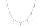Allison Kaufman Diamond Necklace in 14K Rose Gold, 0.28 ctw