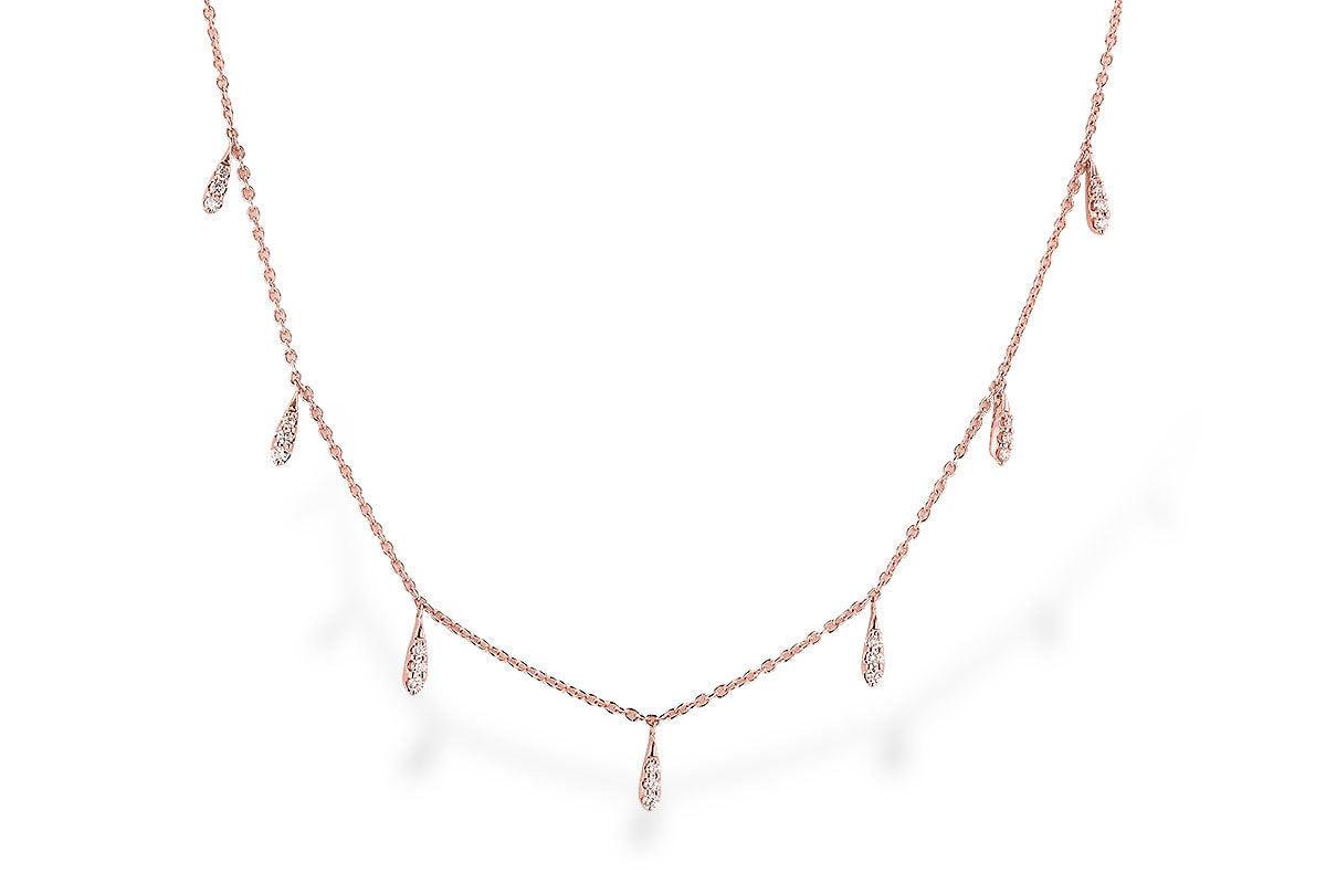 Allison Kaufman Diamond Necklace in 14K Rose Gold, 0.28 ctw