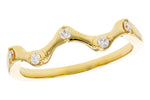 Allison Kaufman Diamond Wedding Band in 14K Yellow Gold, 0.10 ctw
