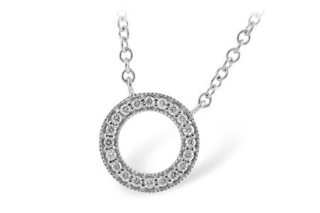 Allison Kaufman Diamond Necklace in 14K White Gold, 0.13 ctw (N7823)