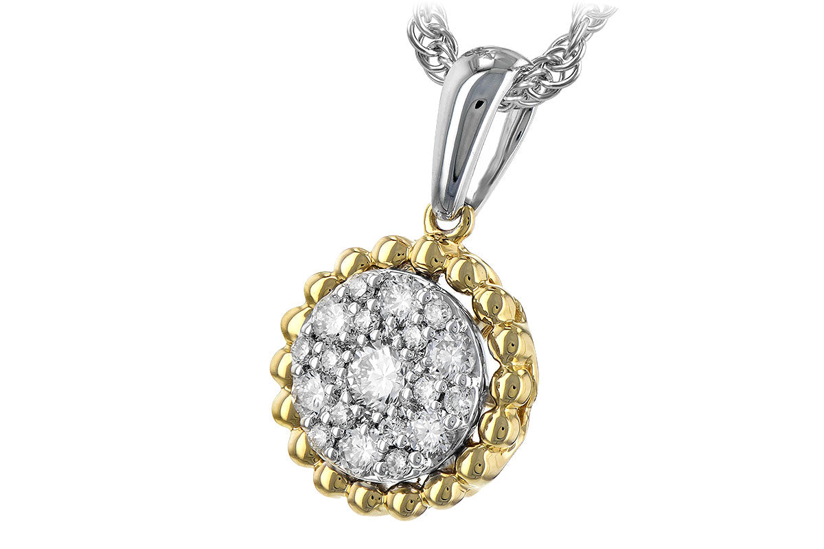 Allison Kaufman Diamond Necklace in 14K Two-Tone Gold, 0.33 ctw, alternate view