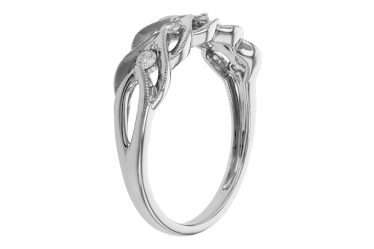 Allison Kaufman Diamond Wedding Band in 14K White Gold, 0.16 ctw (W2625), alternate view