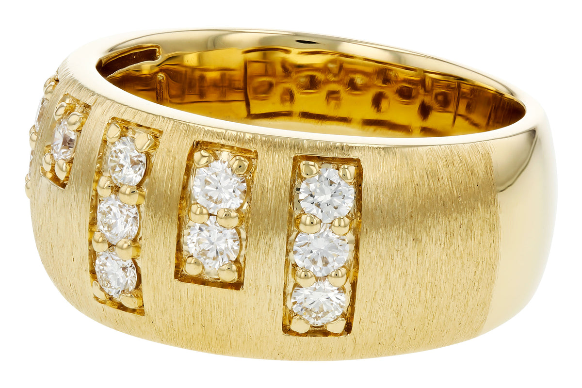 Allison Kaufman Diamond Wedding Band in 14K Yellow Gold, 0.44 ctw, alternate view